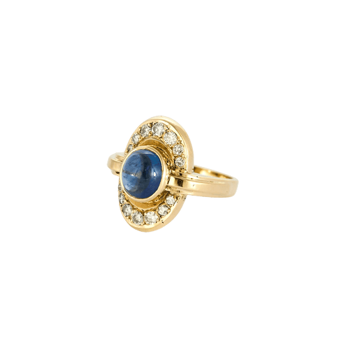 Bague 52 BAGUE OR SAPHIR ET DIAMANTS. 58 Facettes BO/240028/