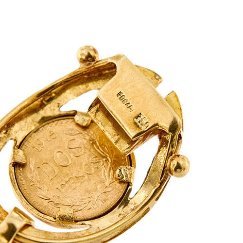 Bracelet Bracelet en or jaune avec émail et pièces de monnaie 58 Facettes 36092