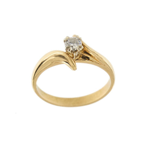 Bague Bague solitaire contrariée avec diamant 0,30 ct 58 Facettes 31425