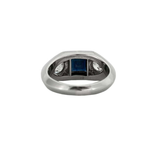 Bague BAGUE VINTAGE SAPHIR & DIAMANTS 58 Facettes BO/230003/