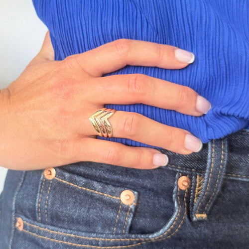 Bague 53 Bague Trois ors 58 Facettes INV044