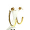 Boucles d'oreilles Boucles d'oreilles demi créoles or jaune et saphirs 58 Facettes Z1351384