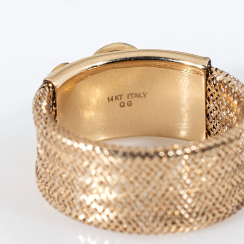 Bracelet 54 Bracelet en maille flexible turquoise en or jaune 58 Facettes G13916