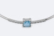 Bracelet Bracelet rigide en or blanc avec topaze bleue et zircons 58 Facettes 197,00 BRC