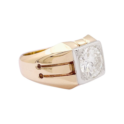 Bague 58 Bague chevalière or, diamant. 58 Facettes 34018