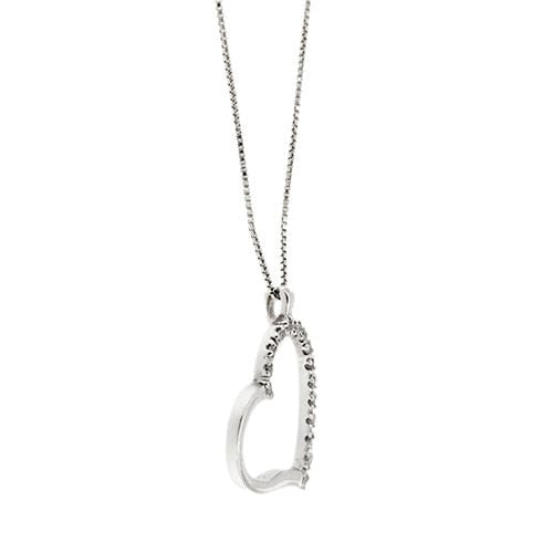 Collier Collier avec cœur et diamants 58 Facettes 35585