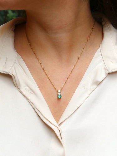 Pendentif Pendentif vintage émeraude diamants 58 Facettes J409