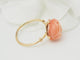 Bague 56 Bague Fleur en or jaune et corail 58 Facettes 33418