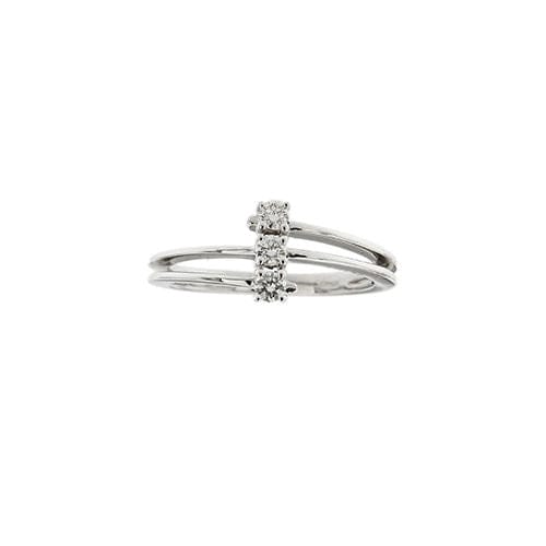 Bague Bague trilogie sertie de diamants de 0,18 ct 58 Facettes 35929
