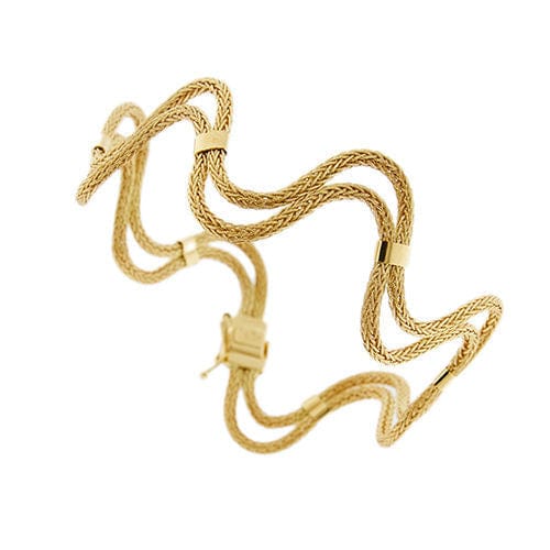 波浪形黄金手链 