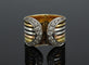 Bague Fascia in Oro a Tre Colori, con Diamanti 58 Facettes