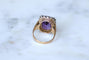 Bague 55 Bague Cocktail Améthyste et Diamants sur Or Rose et Platine Années 60 58 Facettes