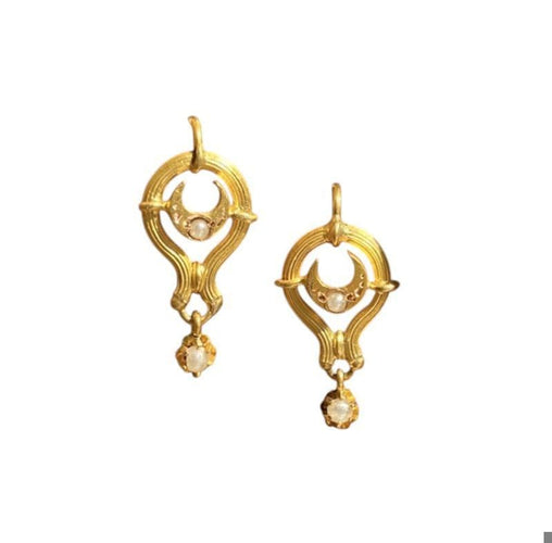 Boucles d'oreilles Boucles d'oreilles anciennes en or jaune 58 Facettes