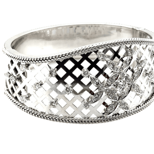 Bracelet Bracelet jonc en or blanc 58 Facettes 7094/15