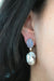 Boucles d'oreilles Boucles d'oreilles Calcédoine et Perles Baroques Ornées de Diamants 58 Facettes