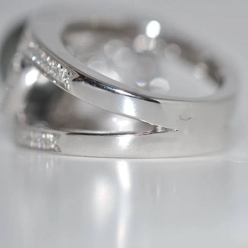 Bague Bague cocktail Or blanc Perle Diamants 58 Facettes