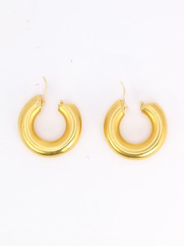 Boucles d'oreilles Boucles d'oreilles Créoles vintage or jaune mat 58 Facettes 1140.1