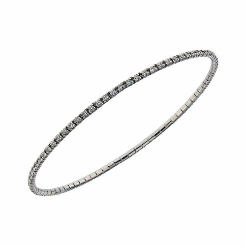 Bracelet Bracelet-jonc en or blanc, diamants naturels 58 Facettes XG-200363/1
