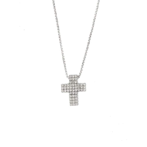 Collier Collier avec croix et diamants 58 Facettes 29901