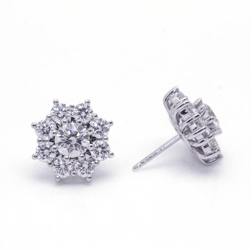 ROSETON Earrings in White Gold and Diamonds 58 Facettes D364209LF