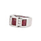 Bague BAGUE OR BLANC DIAMANTS ET RUBIS. 58 Facettes BO/230061/