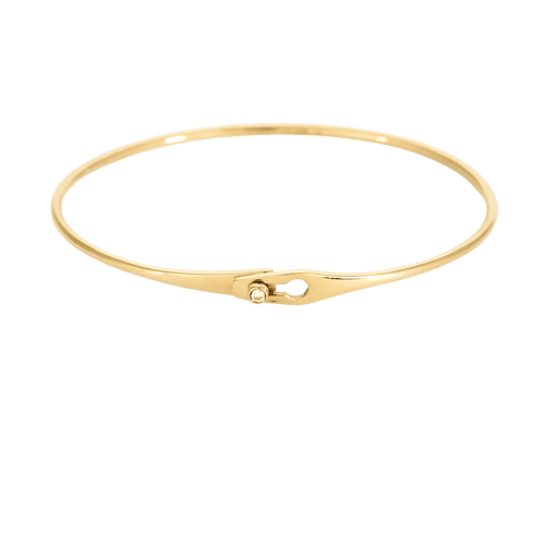 DINH VAN - Yellow gold and diamond lock bracelet 