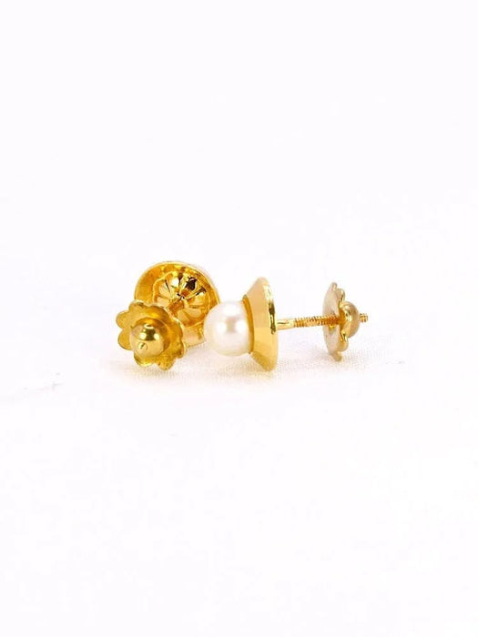 Boucles d'oreilles Boucles d’oreilles vintage or jaune perles 58 Facettes 1074.2