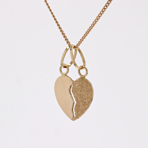 Collier Pendentif coeur sécable en or et sa chaine 58 Facettes 24-336