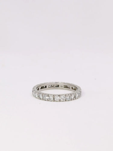 Bague 56 Alliance platine diamants 1 ct 58 Facettes J384