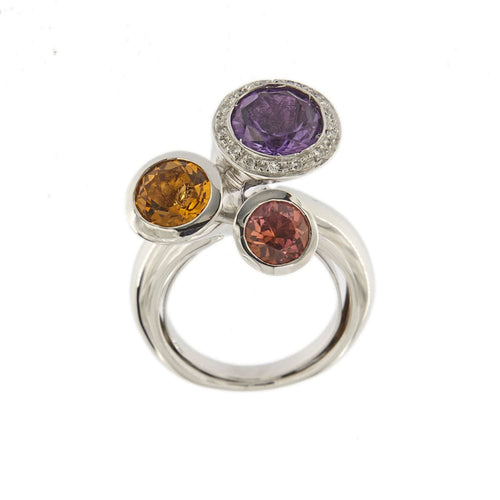 Bague 55 Bague avec pierres précieuses et diamants 58 Facettes 34070