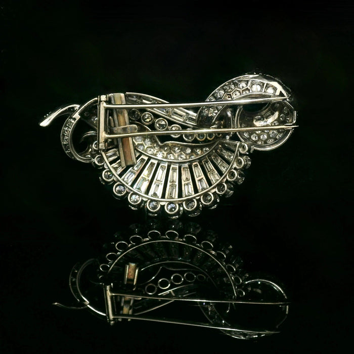 Broche broche en platine et or avec diamants vers 1960 58 Facettes