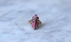 Bague 53 Bague Marquise Ancienne Or Rose et Grenats de Perpignan 58 Facettes