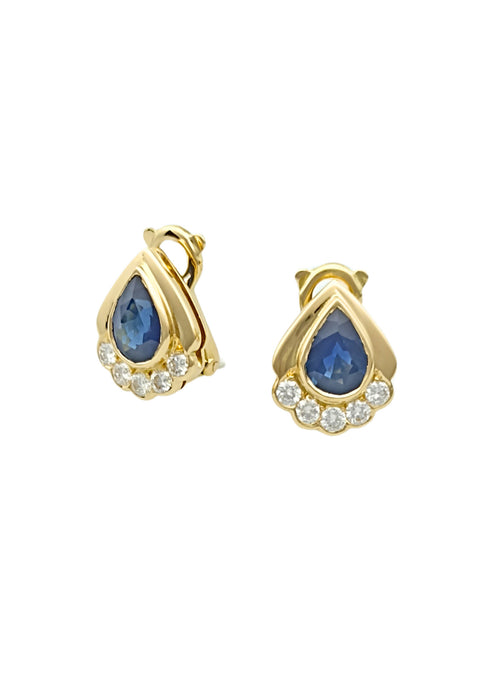 Pendientes de zafiro y diamantes