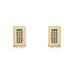 Boucles d'oreilles Boucles d'oreilles rectangulaires en or jaune et blanc avec diamants 58 Facettes 34505