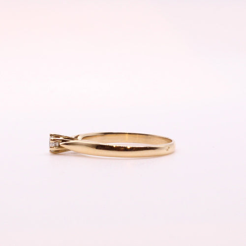 Bague Bague Solitaire Diamant 0.15 carat or jaune 18k 58 Facettes