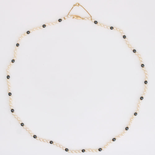 Collier Collier perles de culture et hématites 58 Facettes 24-001C