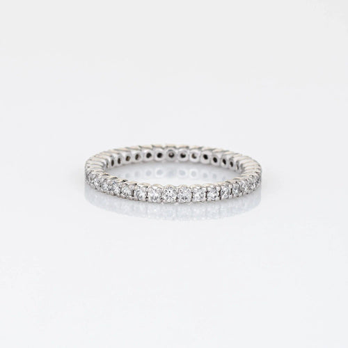 Bague Bague d'éternité en diamant, taille 5, alliance empilable en platine, bijou de mariage raffiné 58 Facettes G12312