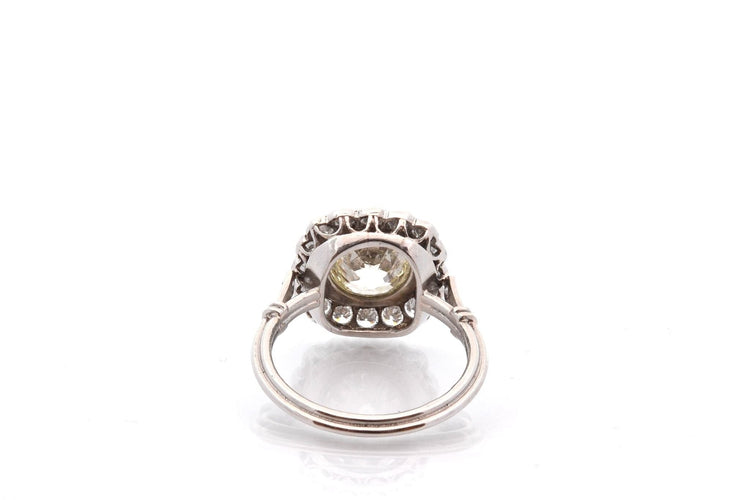 Bague diamant de 2,17cts  NR/SI2 en platine 58 Facettes 27453-27354