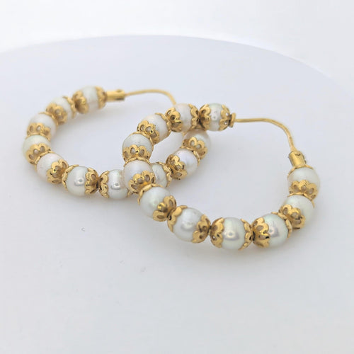 Boucles d'oreilles Boucles d'oreilles or jaune et perles 58 Facettes 27556