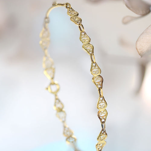 Bracelet Bracelet en or jaune filigrané 58 Facettes 24-330B