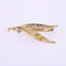 Broche Broche double feuille en or 58 Facettes CVBR85