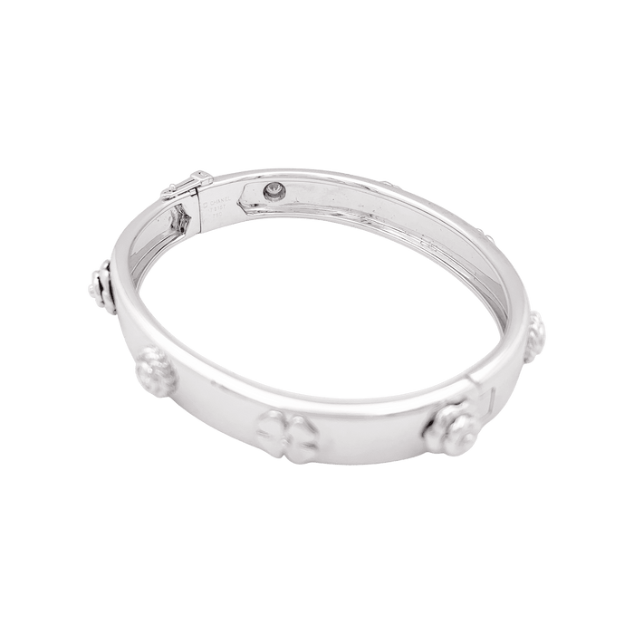 Bracelet Chanel "Trois Symboles" or blanc, diamants. 58 Facettes 34217