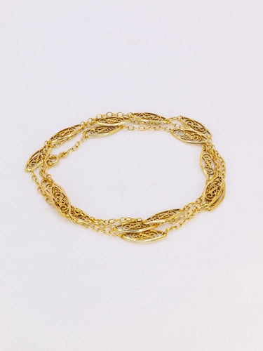 Collier Chaîne Art Nouveau maille filigrane or jaune 58 Facettes 1074.5