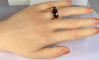 Bague 51.5 Bague en or jaune 18 carats ornée de 3 grenats 58 Facettes AB563