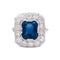 Bague 51 Bague "Pompadour" platine, or blanc, saphir, diamants. 58 Facettes 33935