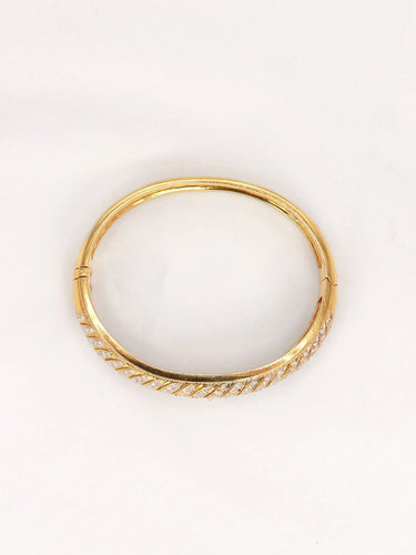 Bracelet Bracelet jonc or jaune diamants 5 ct 58 Facettes J404