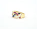 Bague Bague en or jaune avec diamants, rubis et saphirs 58 Facettes