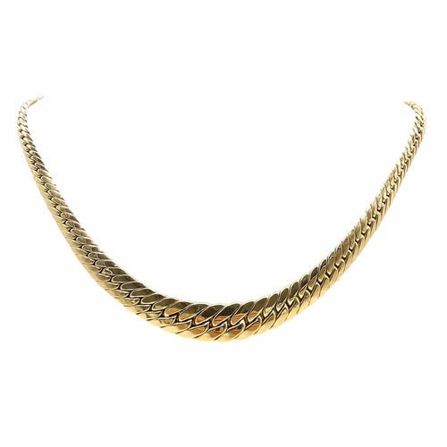 Collier Collier maille anglaise or jaune 58 Facettes