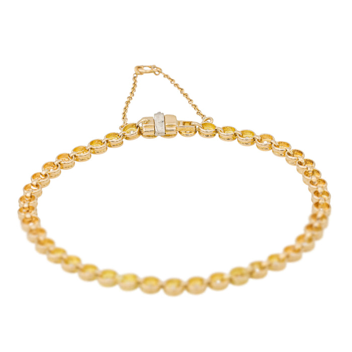 Yellow Gold Diamond Tennis Bracelet