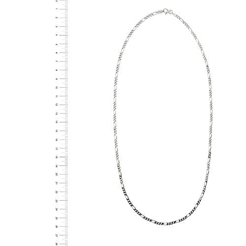 Collier Collier à maillons Figaro en or blanc 58 Facettes 33207